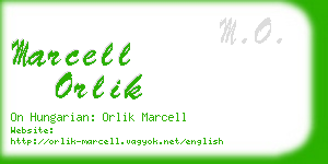 marcell orlik business card